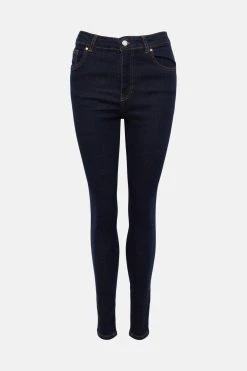 Karen Millen High Rise Skinny Contour Jeans 10 Karen Millen High Rise Skinny Contour Jeans -Karen Millen shop indigo high rise skinny contour jeans 3