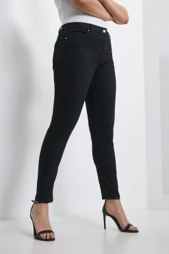 Karen Millen Plus Size Mid Rise Skinny Jeans -Karen Millen shop indigo plus size mid rise skinny jeans 2