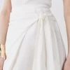 Karen Millen Linen Viscose Woven Wrap Tie Skirt 1 Karen Millen Linen Viscose Woven Wrap Tie Skirt -Karen Millen shop ivory linen viscose woven wrap tie skirt