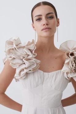 Karen Millen Lydia Millen Petite Taffeta Ruffle Woven Maxi Dress 9 Karen Millen Lydia Millen Petite Taffeta Ruffle Woven Maxi Dress -Karen Millen shop ivory lydia millen petite taffeta ruffle woven maxi dress 2