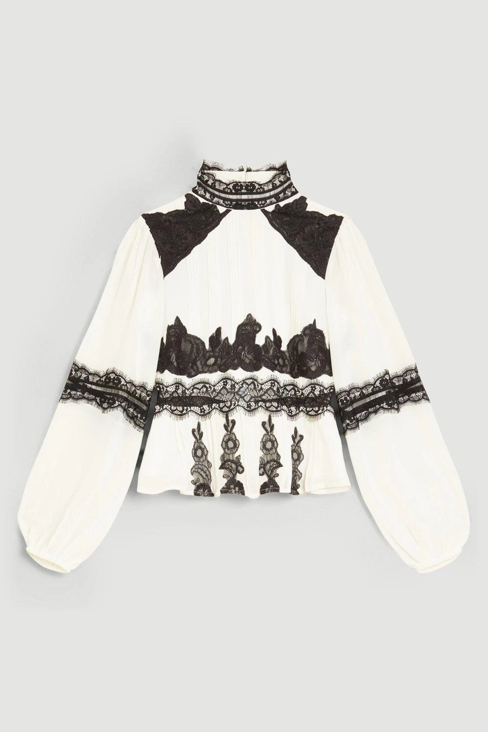 Karen Millen Mixed Lace & Embroidered Woven Blouse 6 Karen Millen Mixed Lace & Embroidered Woven Blouse - Image 4