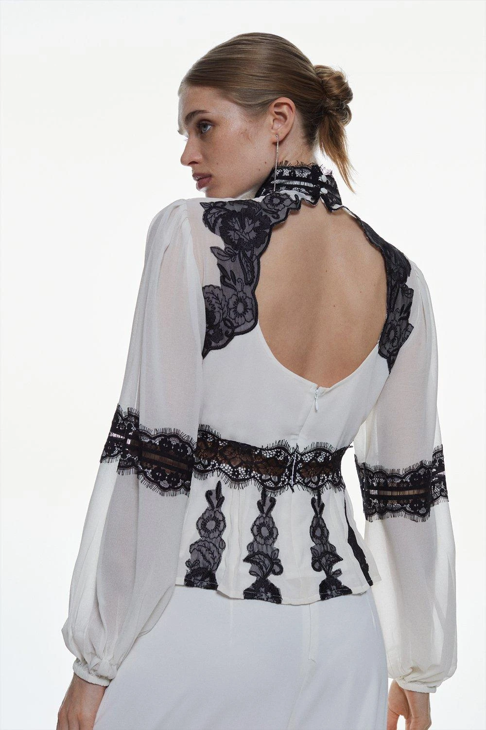 Karen Millen Mixed Lace & Embroidered Woven Blouse 7 Karen Millen Mixed Lace & Embroidered Woven Blouse - Image 5