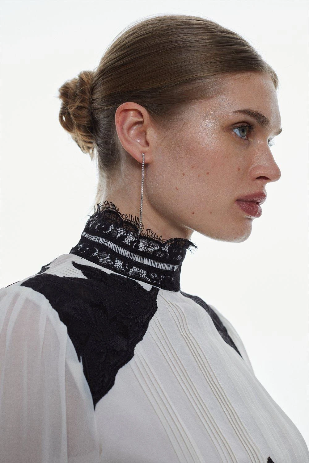 Karen Millen Mixed Lace & Embroidered Woven Blouse 3 Karen Millen Mixed Lace & Embroidered Woven Blouse