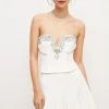 Karen Millen Petite Crystal Embellished Cady Woven Corset 1 Karen Millen Petite Crystal Embellished Cady Woven Corset -Karen Millen shop ivory petite crystal embellished cady woven corset