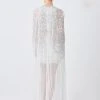 Karen Millen Petite Embellished Cape Mini Dress -Karen Millen shop ivory petite embellished cape mini dress