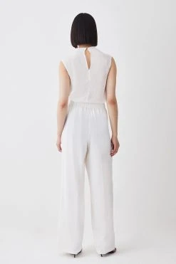 Karen Millen Petite Essential Tailored Wide Leg Trouser