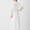 Karen Millen Petite Satin Crepe Tie Neck Woven Maxi Dress 2 Karen Millen Petite Satin Crepe Tie Neck Woven Maxi Dress -Karen Millen shop ivory petite satin crepe tie neck woven maxi dress
