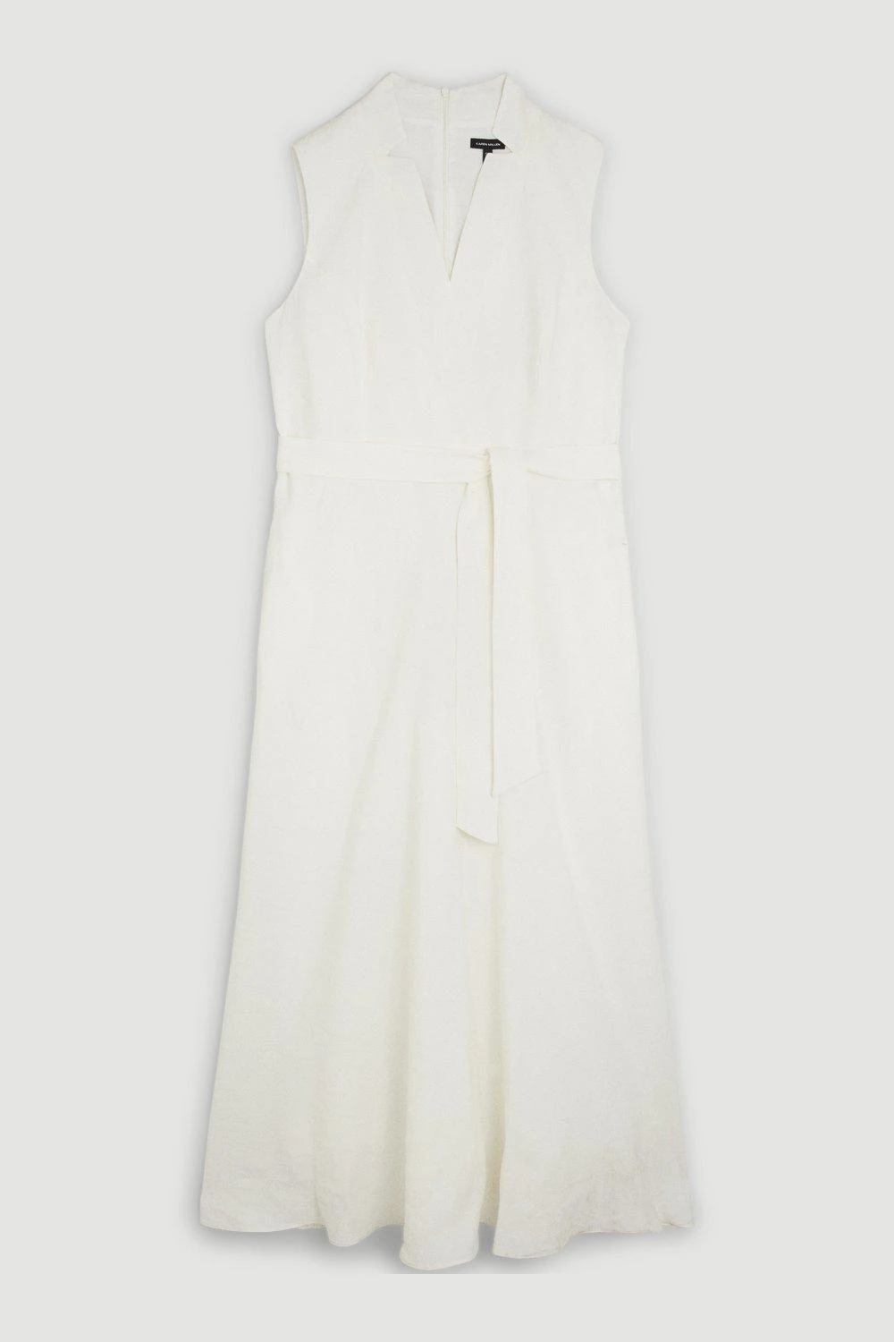 Karen Millen Plus Size Linen Wrap Tie Waisted Maxi Dress 5 Karen Millen Plus Size Linen Wrap Tie Waisted Maxi Dress - Image 3