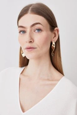 Karen Millen Slinky Knit Kimono Sleeve V Neck Top