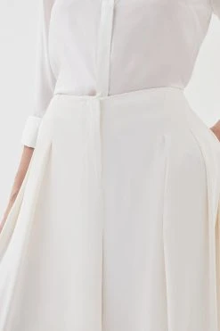 Karen Millen Soft Tailored Pleated Wide Leg Trouser