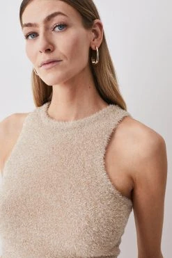 Karen Millen Sparkle Eyelash Knitted Tank Top