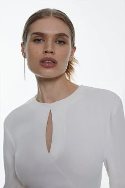 Karen Millen Tall Long Sleeve Column Maxi Dress