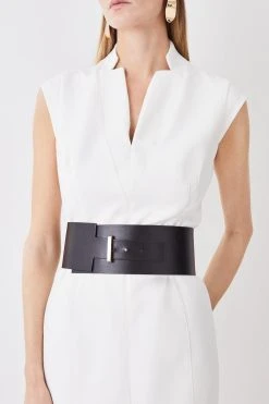 Karen Millen Tall Structured Crepe Forever Cap Sleeve Belted Dress 11 Karen Millen Tall Structured Crepe Forever Cap Sleeve Belted Dress -Karen Millen shop ivory tall structured crepe forever cap sleeve belted dress 4