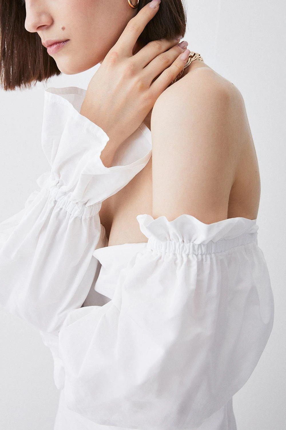 Karen Millen Tall Taffeta Bardot Woven Mini Dress 4 Karen Millen Tall Taffeta Bardot Woven Mini Dress - Image 2