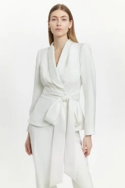 Karen Millen Tall Tailored Blazer Tie Waist Jumpsuit
