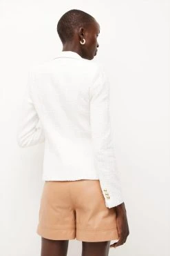 Karen Millen Tweed Blazer -Karen Millen shop ivory tweed blazer 2