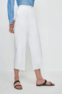 Karen Millen Essential Techno Woven Wide Leg Trouser 8 Karen Millen Essential Techno Woven Wide Leg Trouser -Karen Millen shop khaki essential techno woven wide leg trouser 1