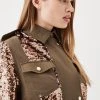 Karen Millen Sequined Parka Coat -Karen Millen shop khaki sequined parka coat