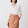 Karen Millen Leather Veg Tan Pencil Knee Skirt 2 Karen Millen Leather Veg Tan Pencil Knee Skirt -Karen Millen shop leather veg tan pencil knee skirt