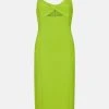 Karen Millen Figure Form Twist Front Strappy Midi Dress -Karen Millen shop lime figure form twist front strappy midi dress