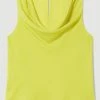 Karen Millen Georgette Cowl Neck Woven Blouse -Karen Millen shop lime georgette cowl neck woven blouse