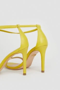 Karen Millen Leather Ankle Tie Heeled Sandal 10 Karen Millen Leather Ankle Tie Heeled Sandal -Karen Millen shop lime leather ankle tie heeled sandal 2