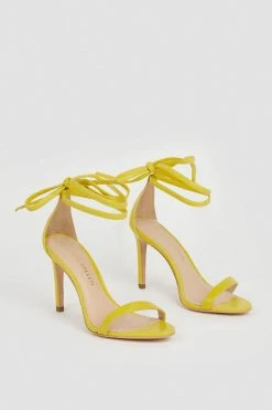 Karen Millen Leather Ankle Tie Heeled Sandal 11 Karen Millen Leather Ankle Tie Heeled Sandal -Karen Millen shop lime leather ankle tie heeled sandal 3