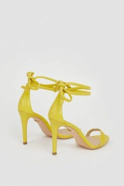 Karen Millen Leather Ankle Tie Heeled Sandal 12 Karen Millen Leather Ankle Tie Heeled Sandal -Karen Millen shop lime leather ankle tie heeled sandal 4