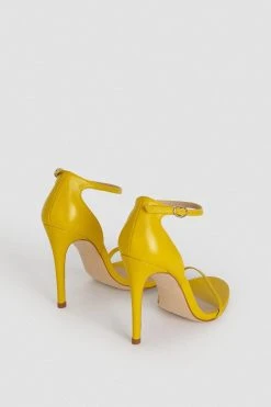 Karen Millen Leather Low Cut 2 Strap Sandal