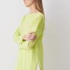 Karen Millen Lightweight Knitted Slash Neck Long Sleeve Jumper -Karen Millen shop lime lightweight knitted slash neck long sleeve jumper