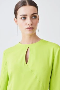 Karen Millen Petite Long Sleeve Column Maxi Dress