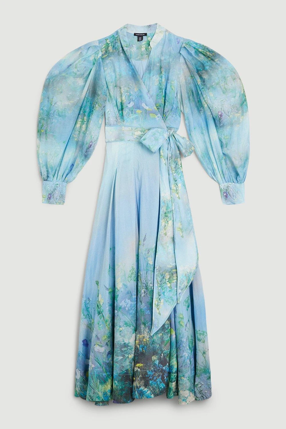 Karen Millen Lydia Millen Petite Silk Cotton Scenic Floral Maxi Dress 6 Karen Millen Lydia Millen Petite Silk Cotton Scenic Floral Maxi Dress - Image 4