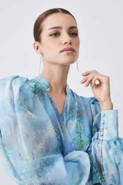 Karen Millen Lydia Millen Petite Silk Cotton Scenic Floral Maxi Dress 12 Karen Millen Lydia Millen Petite Silk Cotton Scenic Floral Maxi Dress -Karen Millen shop lydia millen petite silk cotton scenic floral maxi dress 4