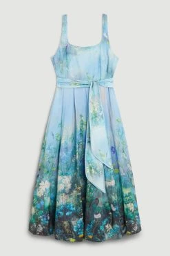 Karen Millen Lydia Millen Silk Cotton Scenic Floral Strappy Maxi Dress -Karen Millen shop lydia millen silk cotton scenic floral strappy maxi dress 5