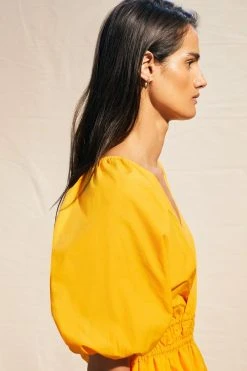 Karen Millen Balloon Sleeve Cotton Blouse