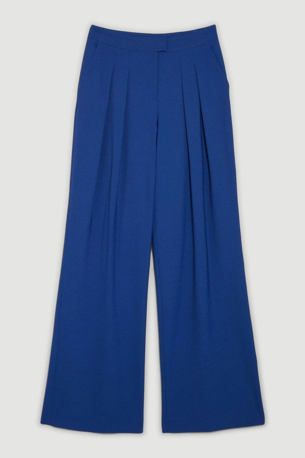 Karen Millen Polished Stretch Wool Blend Pleated Wide Leg Trousers 8 Karen Millen Polished Stretch Wool Blend Pleated Wide Leg Trousers - Image 6