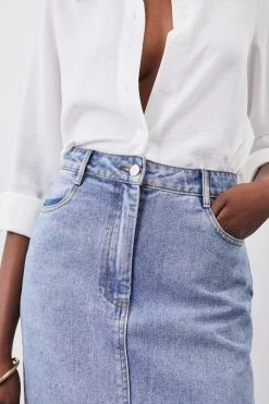 Karen Millen Denim Maxi Skirt