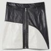 Karen Millen Leather Colour Block Zip Through A Line Skirt 1 Karen Millen Leather Colour Block Zip Through A Line Skirt -Karen Millen shop mono leather colour block zip through a line skirt