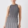 Karen Millen Petite Bandage Jacquard Column Maxi Dress -Karen Millen shop mono petite bandage jacquard column maxi dress