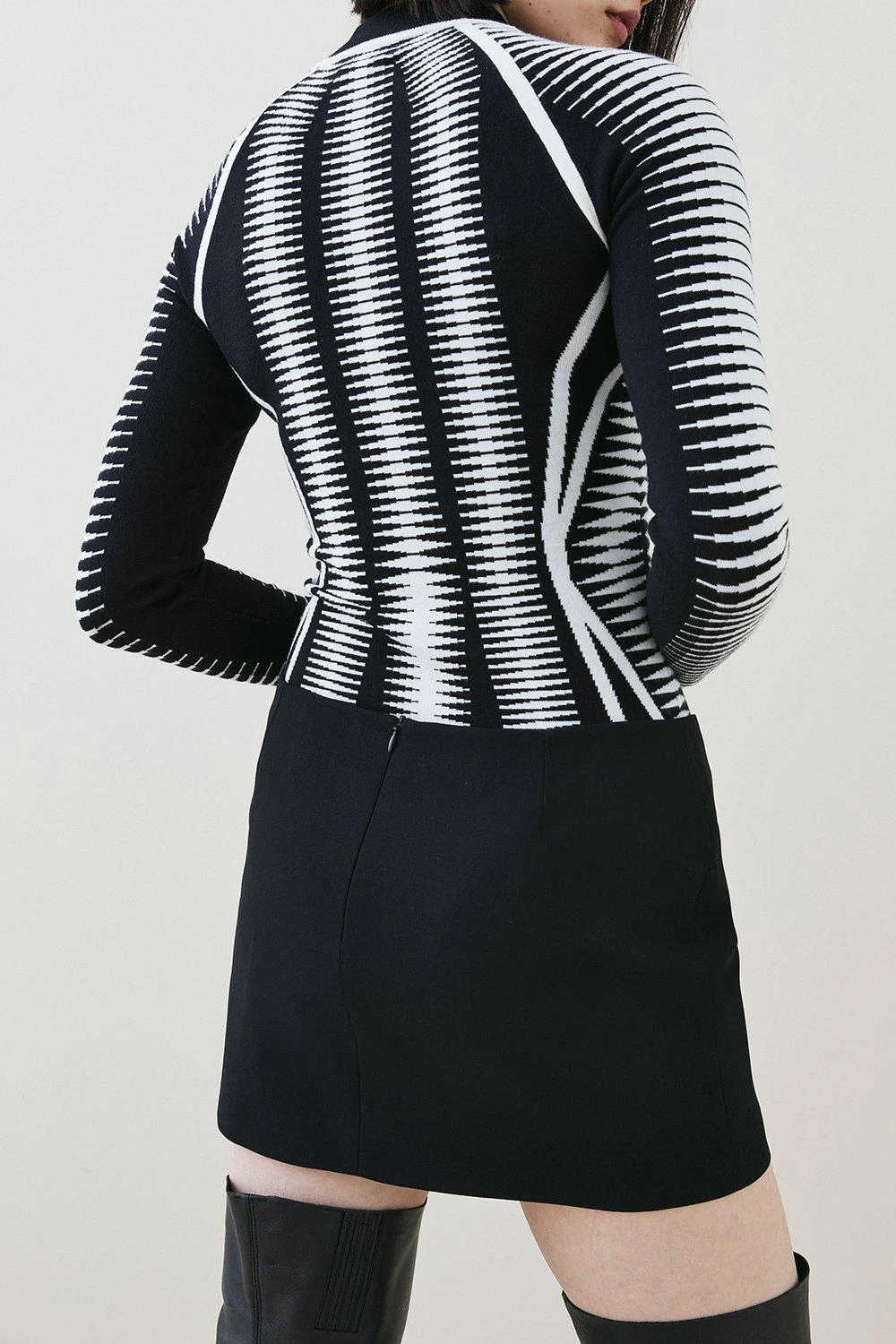 Karen Millen Space Dye Jacquard Knit Top 5 Karen Millen Space Dye Jacquard Knit Top - Image 3