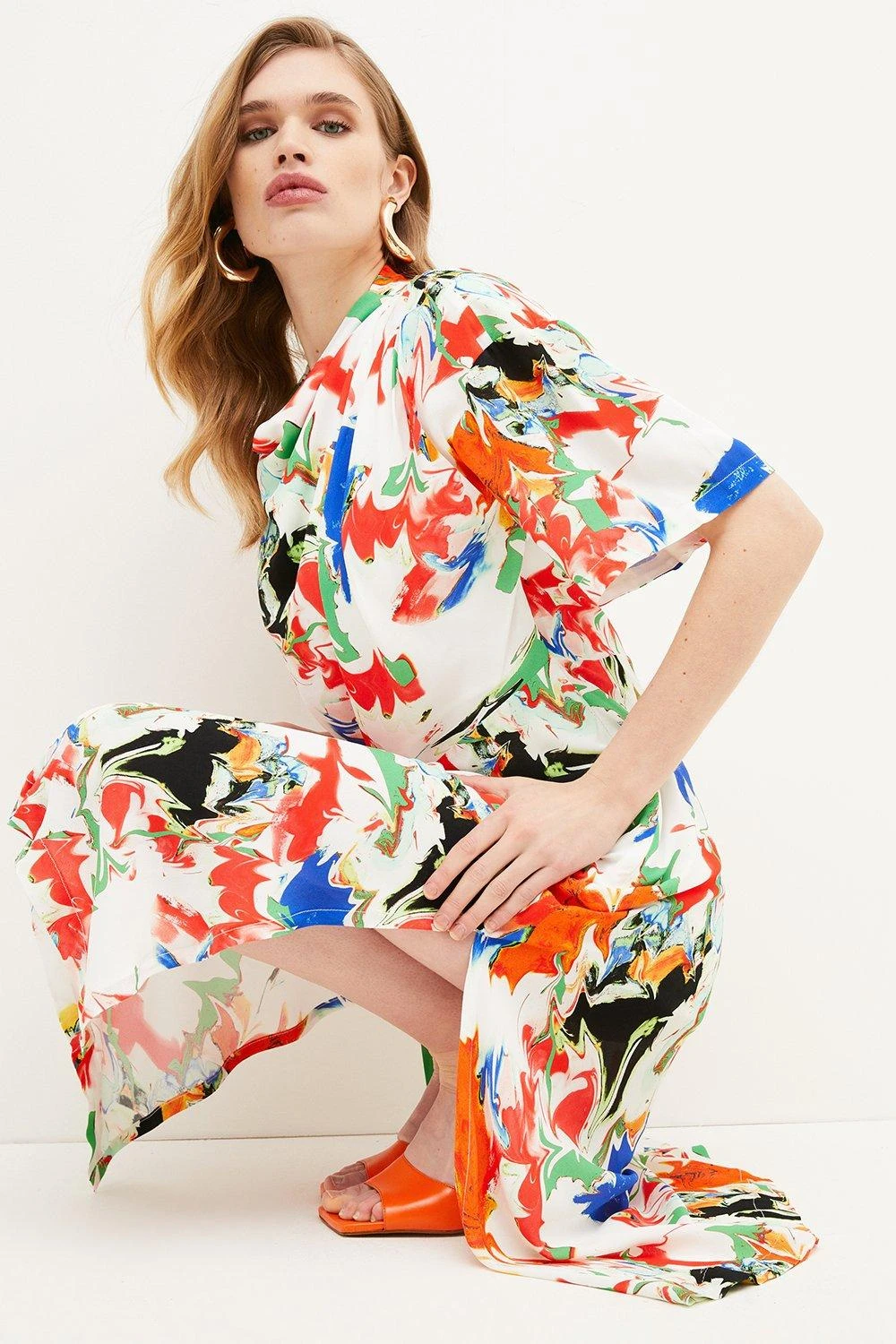 Karen Millen Abstract Bias Cut Viscose Crepe Woven Midi 7 Karen Millen Abstract Bias Cut Viscose Crepe Woven Midi - Image 5