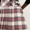 Karen Millen Check Pleated Kilt Skirt