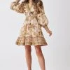 Karen Millen Lydia Millen Silk Cotton Vintage Floral Mini Dress -Karen Millen shop multi lydia millen silk cotton vintage floral mini dress