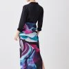 Karen Millen Petite Abstract Print Mesh Midi Jersey Skirt 1 Karen Millen Petite Abstract Print Mesh Midi Jersey Skirt -Karen Millen shop multi petite abstract print mesh midi jersey skirt