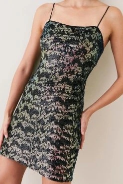 Karen Millen Premium Sequin Crepe Strapless Mini Dress -Karen Millen shop multi premium sequin crepe strapless mini dress 2