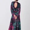 Karen Millen Tall Mirror Floral Keyhole Back Jacquard Knit Maxi Dress -Karen Millen shop multi tall mirror floral keyhole back jacquard knit maxi dress