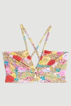 Karen Millen Tie Front Bikini Bottoms -Karen Millen shop multi tie front bikini bottoms 2