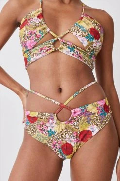Karen Millen Tie Front Bikini Bottoms -Karen Millen shop multi tie front bikini bottoms 4