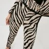 Karen Millen Zebra Jacquard Bandage Knit Belted Trousers 2 Karen Millen Zebra Jacquard Bandage Knit Belted Trousers -Karen Millen shop natural zebra jacquard bandage knit belted trousers