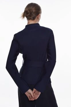 Karen Millen Belted Bandage Knit Jacket
